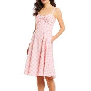 Eliza J. Pink Gingham Bow Dress